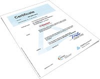 Certificate TUV ISO 9001-2015
